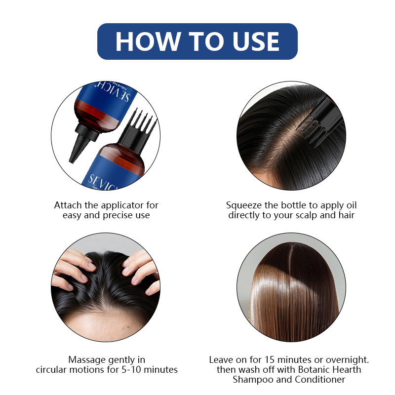 Anti Hair Loss Treatment 60ml Hair Care Oil Herbal Rosemary Fast Promote Hair Grooming Serum