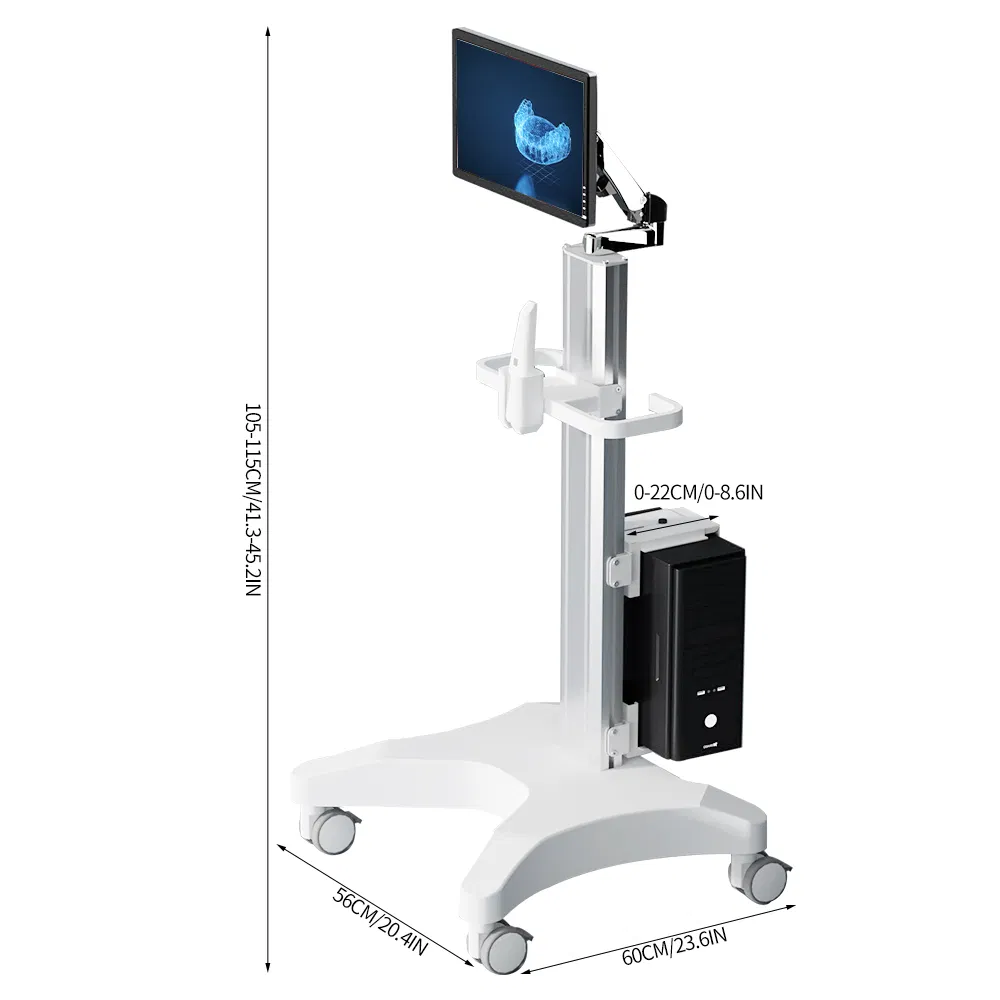 Oc-1 Hospital Medical Trolley Nurse Mobile Have Computer Laptop Medical Workstation Dental Cart OEM Packing Furniture Type