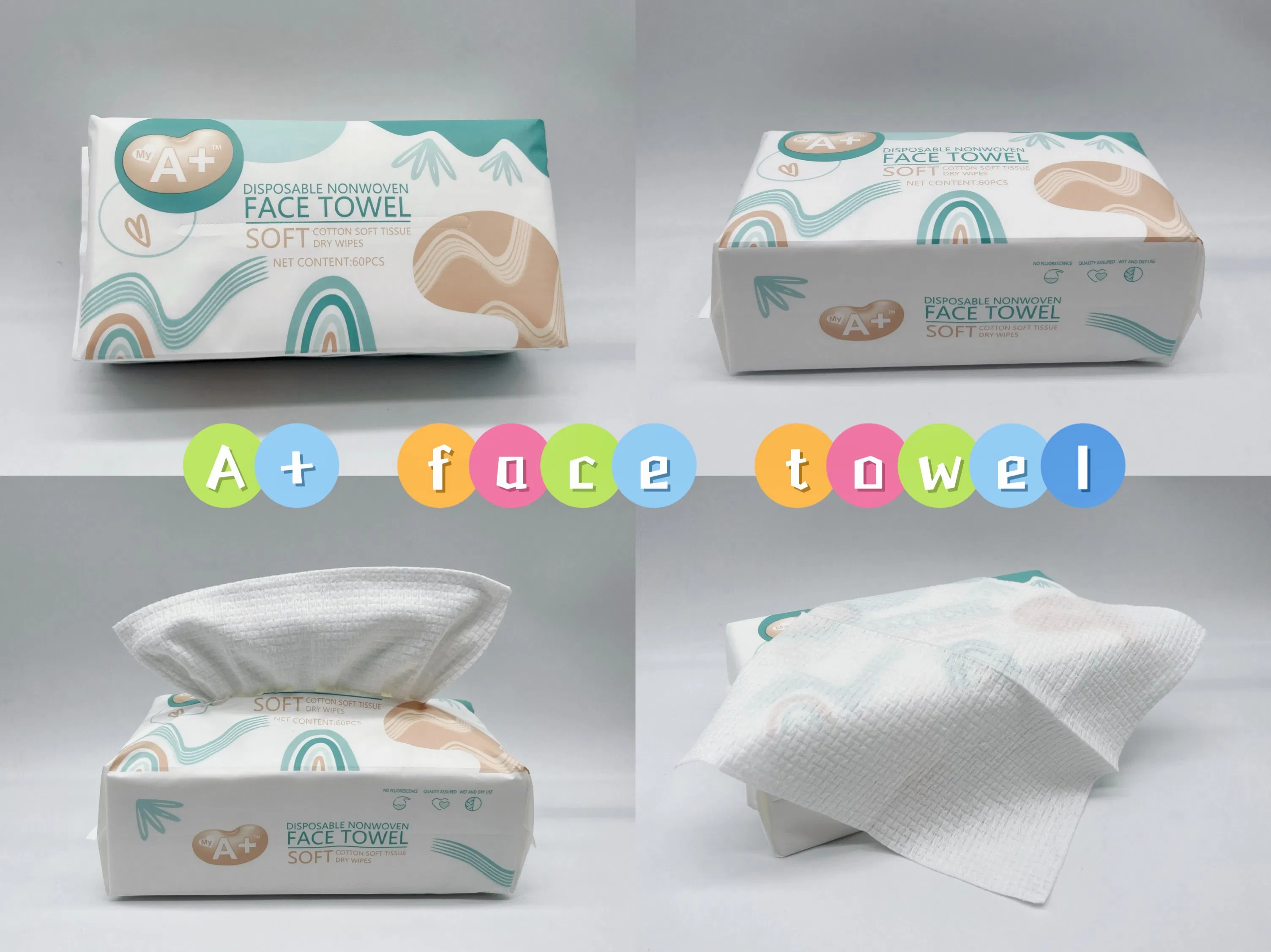 High Quality 100% Cotton Tissue Disposable Facial Tissue with 50GSM