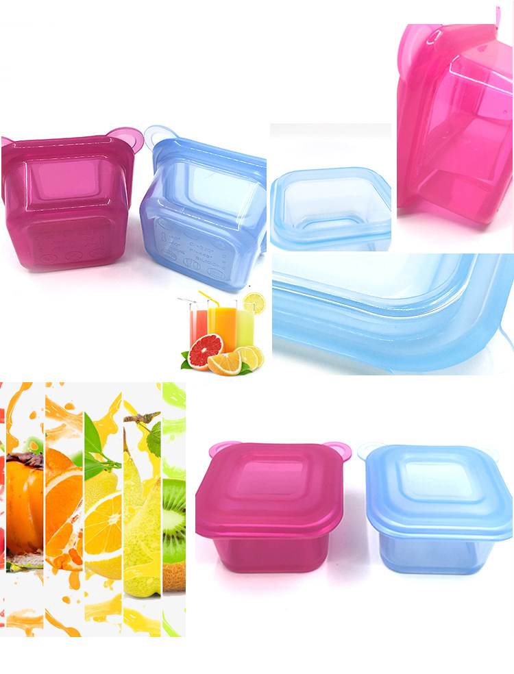 All-Silicone Baby Complementary Food Box, Baby Fresh-Keeping Complementary Food Box, Food Storage Sealed Box, Baby Snack Fresh-Keeping Box
