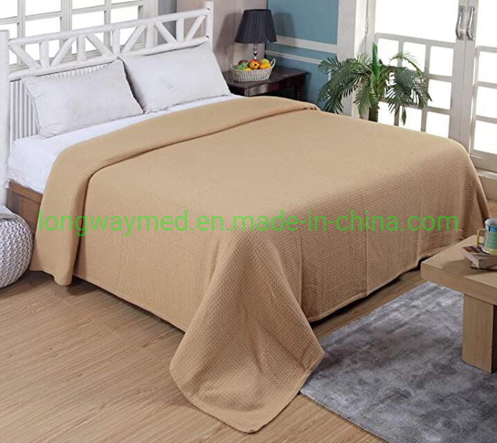 100% Cotton Thermal Blanket Cellular Blanket Sofa Blanket