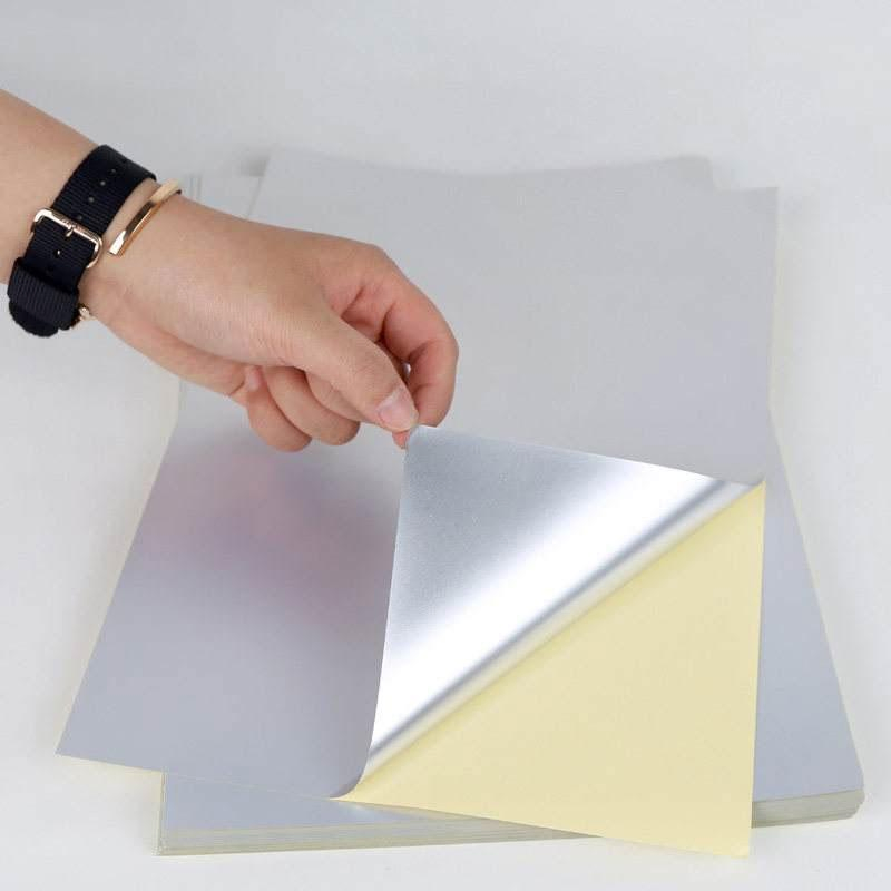 Thermal Label High Temperature Resistant Pet Matte Silver Printed Self-Adhesive Label