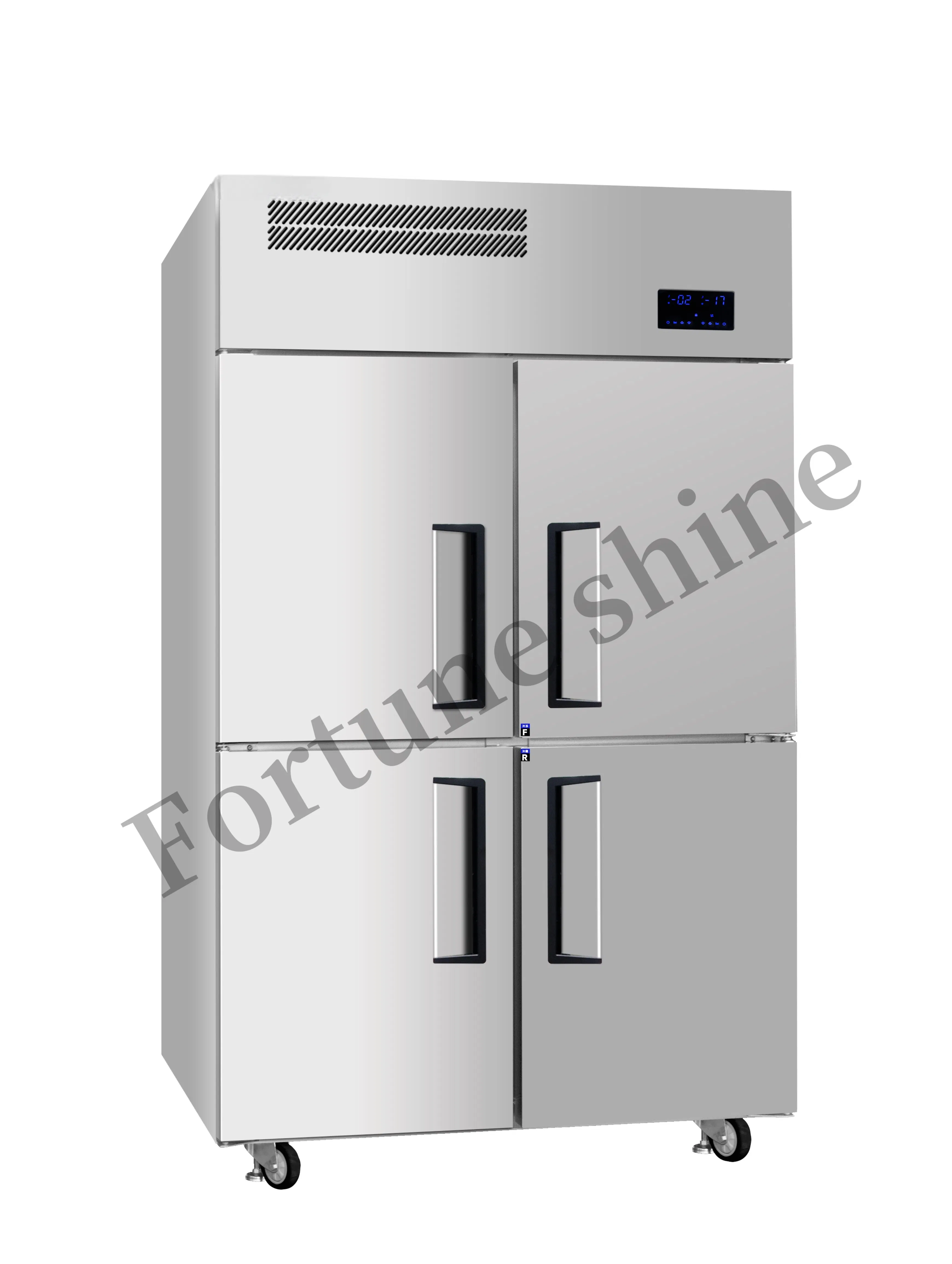 Commercial Hotel Kitchen Refrigerator Four Door Upright Freezer for Frozen Food