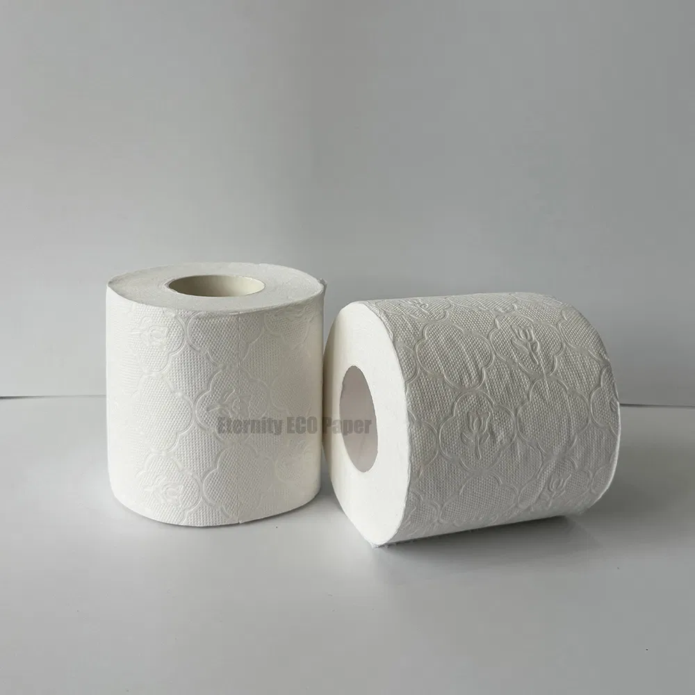 China 300/370 Sheets Per Carton Yes Customized Logo 10*10cm 3ply Toilet Tissue Paper