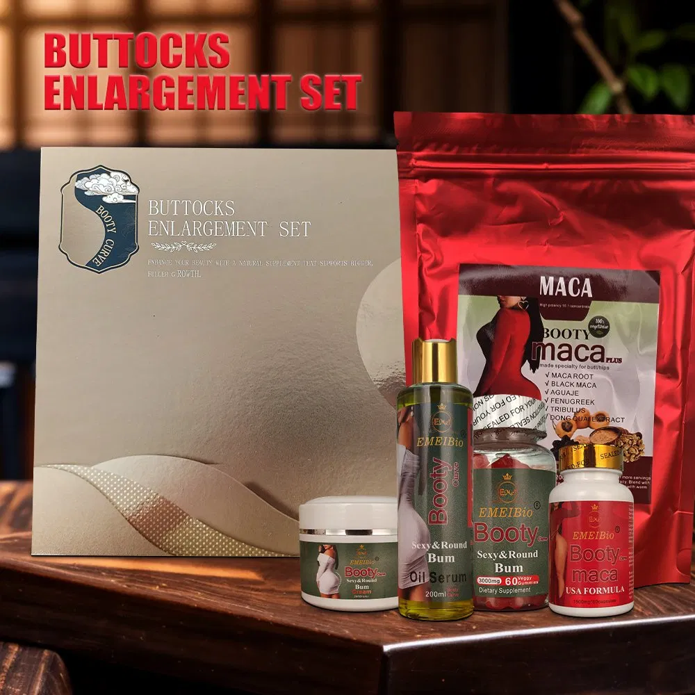 100% Organic Herbal Butt Booty Enlargement Ultimate Booty Black Maca Set Sexy Hip Buttock Enlargement Essential Oil Cream Daily