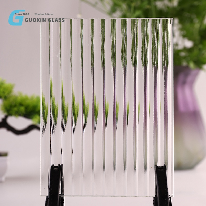 Customized Building Pattern Wave Fluted Design Shower Screen Glass with High Quality