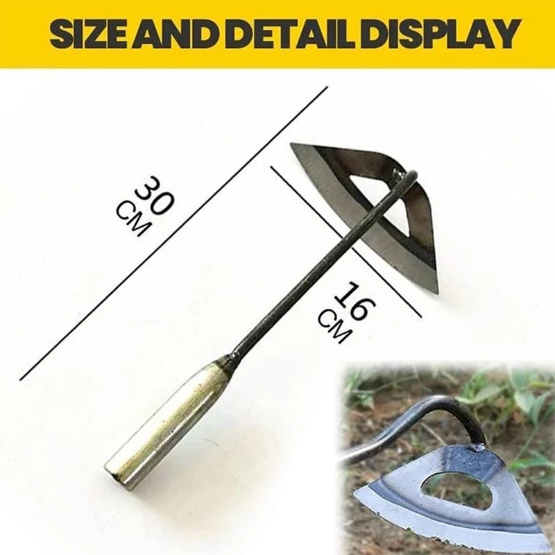 Hoe Farm Tools for Planting Vegetables and Weeding Special All-Manganese Steel Gardening Hand Hollow Small Hoe Lightweight Weeding Artifact