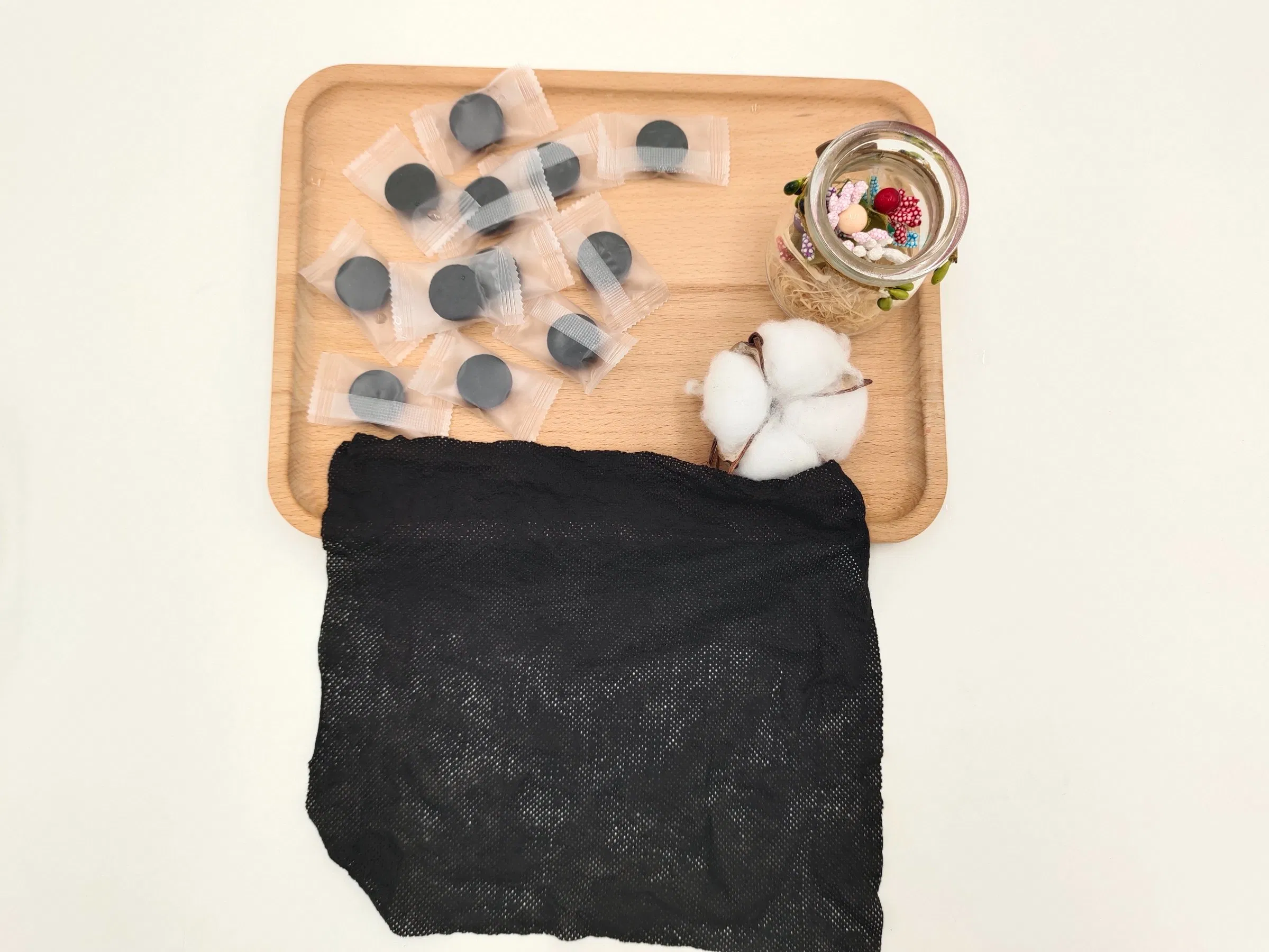 Black Bamboo Charcoal Compressed Candy Packing Disposable Towel