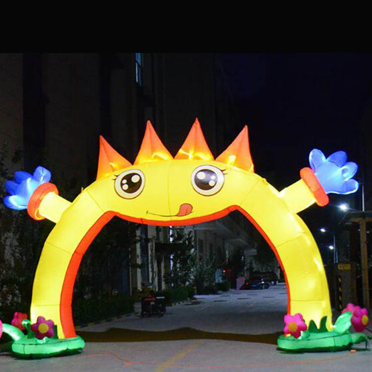 High Quatlity Branded Inflatable Rainbow Start Finish Line Events Race Arch Gate Advertising Inflatable Archway Inflatable Arch for Sale
