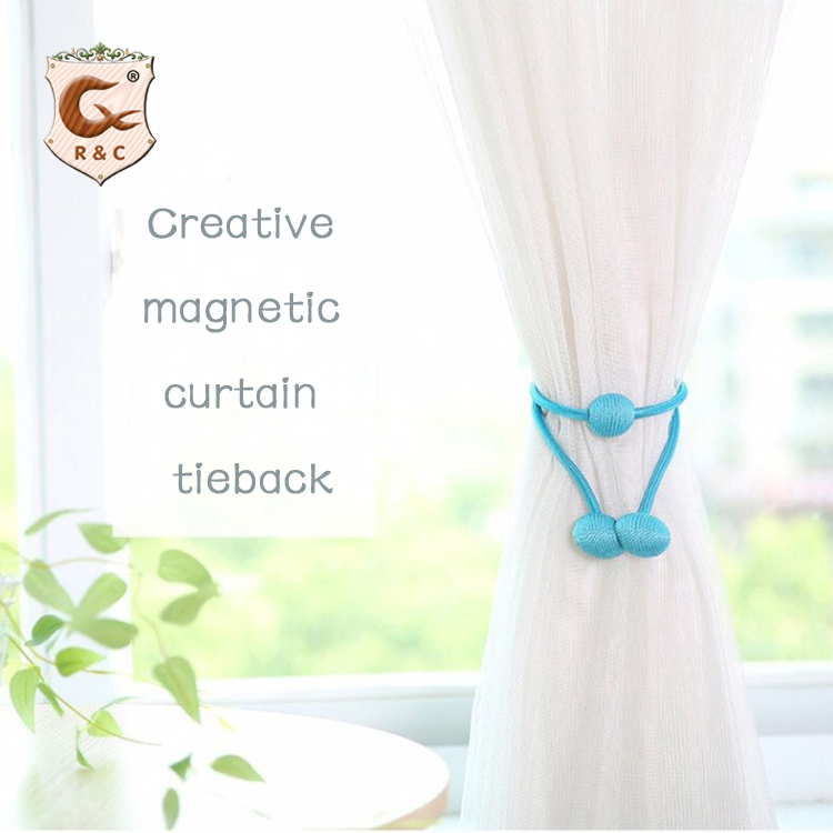 Home Curtain Holdbacks Woven Magnetic Curtain Tiebacks.