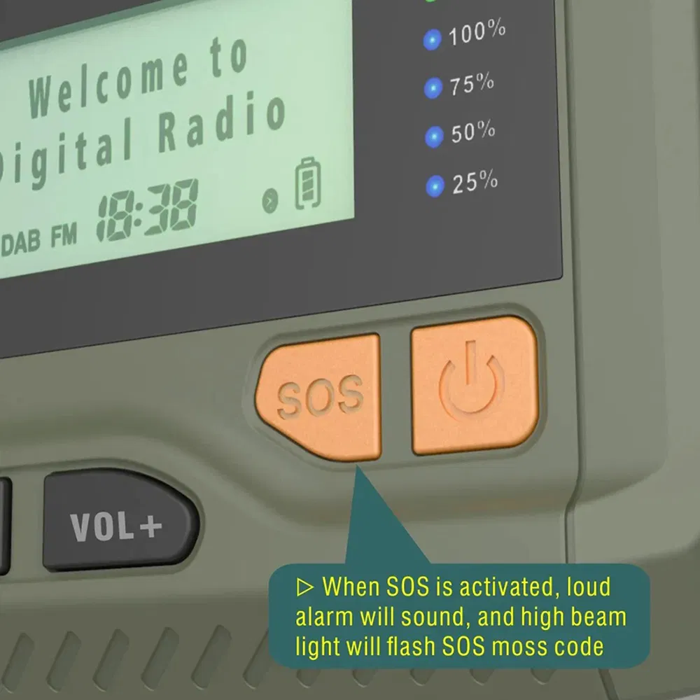 Портативное радио Colpoint WR-6D с фонариком и Power Bank