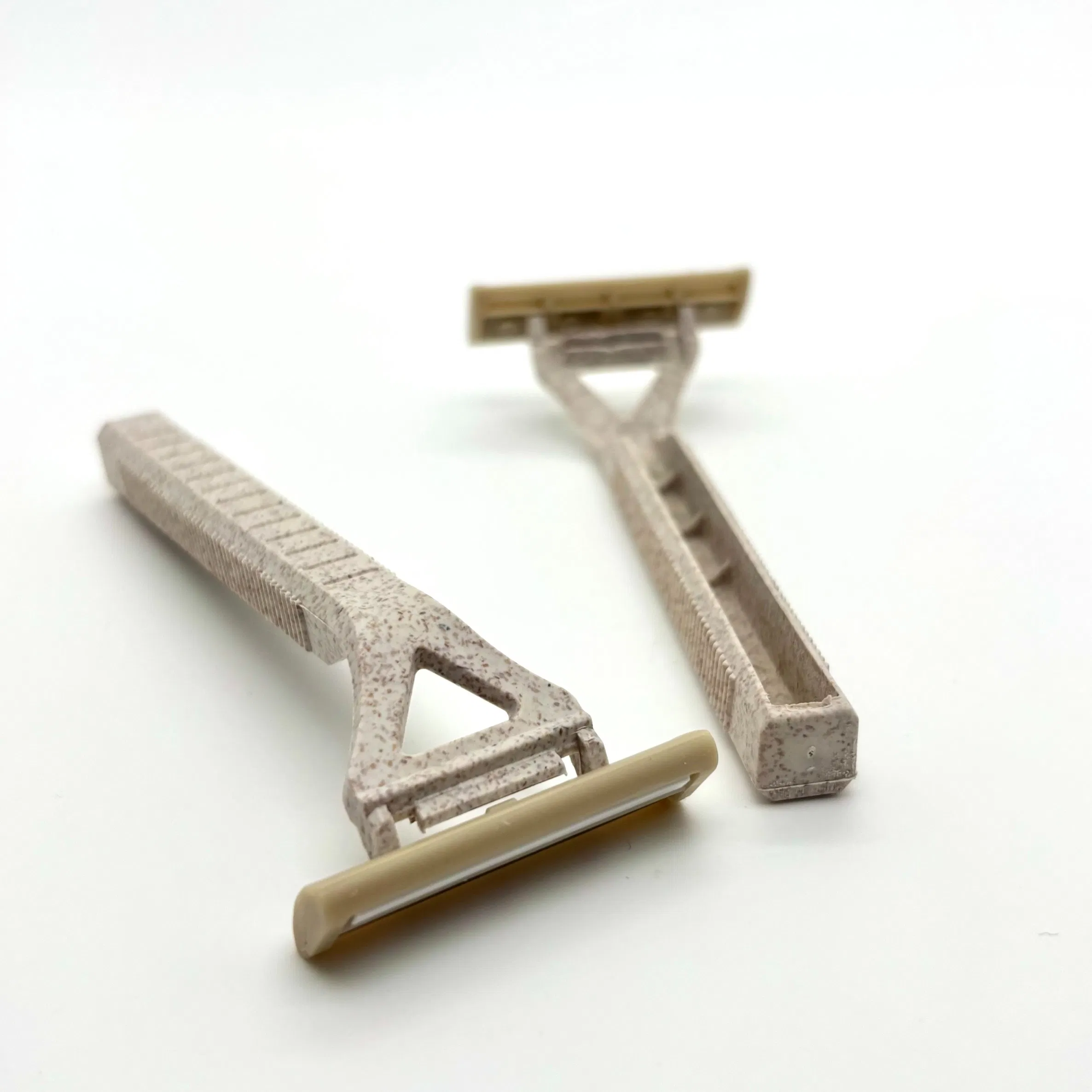 Eco-Friendly Wheat Straw Luxury Disposable Razor for Hotels and Spas 06