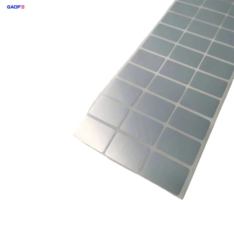 Strong Adhesive Oil Paint Surface Silver Blank Pet Matte High Temperature Sticker Roll Pet Label