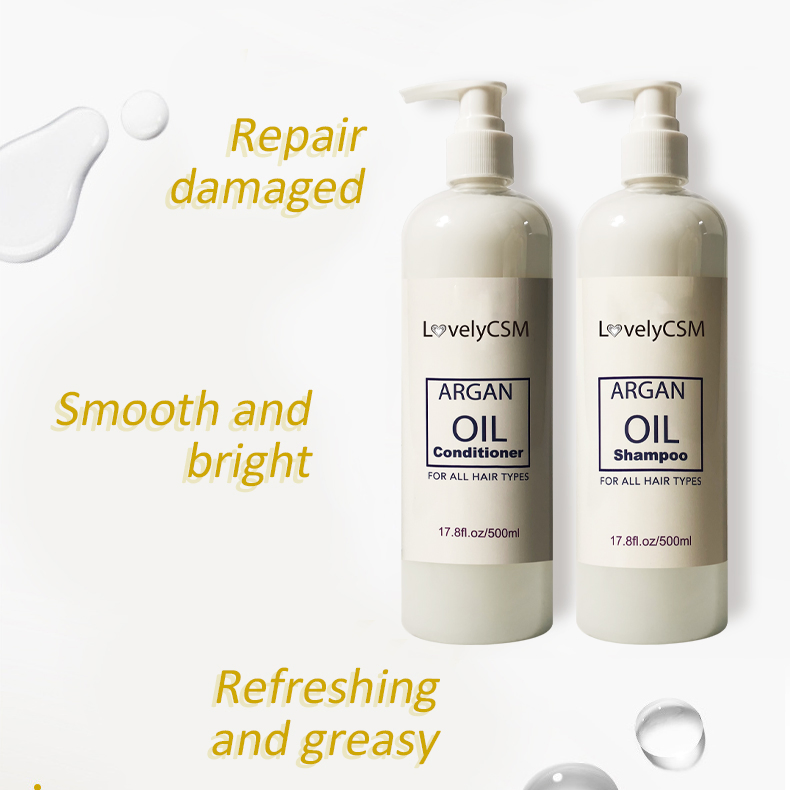 Aixin Pure Organic Argan Oil Hair Shampoo and Conditioner for Damaged, Dry, Curly or Frizzy Hair Argan Oil Hair Growth Shampoo and Conditioner Private Label