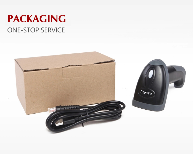 Low Price Inventory Cw 1200 Portable Fast Handheld Barcode Reader Composite Keyboard Port USB Port Industrial Barcode Scanner