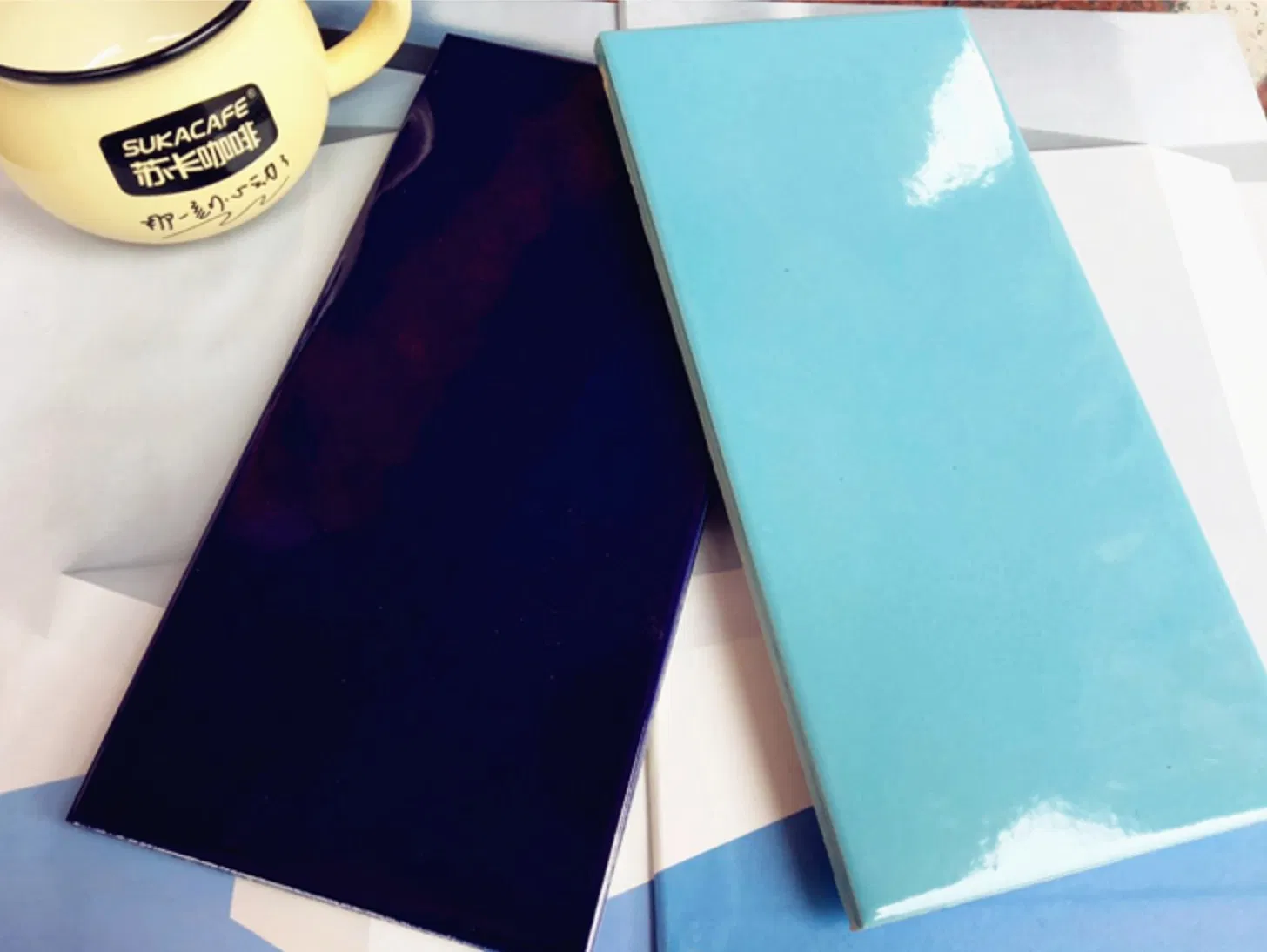 International Standard Sky Blue Swimming Pool Tiles Suitable for Competition Training Pool Tiles