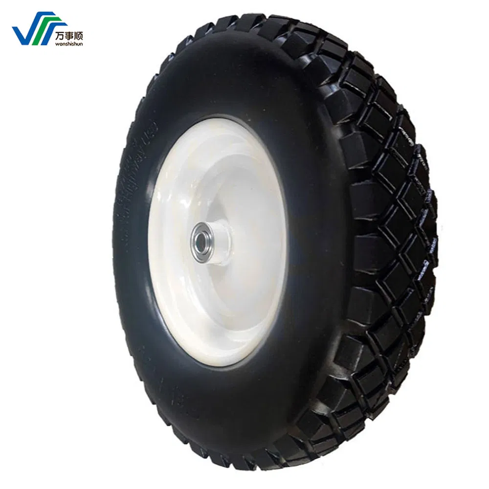 High Quality Good Appearance Metal Rim Puncture Proof PU Foam Rubber Wheel Hand Truck Wheel