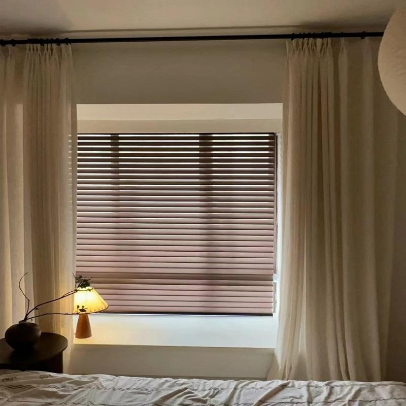 2" Customizable Privacy Wooden Plantation Blind Blackout Window Blinds Wood Blinds for Windows for Interior Home Kitchen