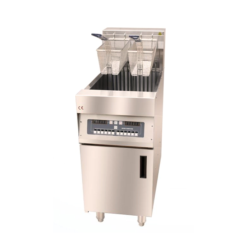 Electric 1-Tank Fryer 2-Basket with Time for Fast Production of Hotel Kitchens and Snack Bars