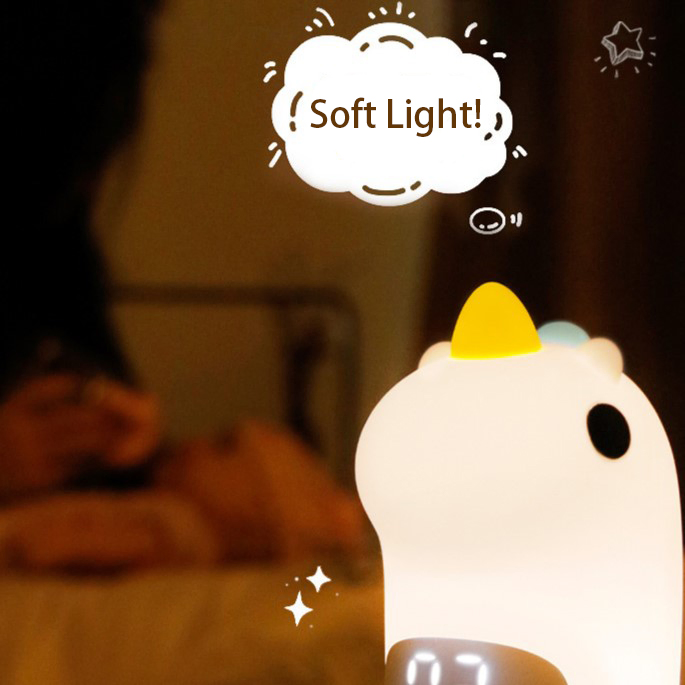 Cute Unicorn Softlight Nightlight Alarm Clock