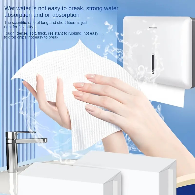 Tad Material Disposable Business Hand Towels Durable and Unbreakable Super Absorbent Dry Wet Tissue Paper