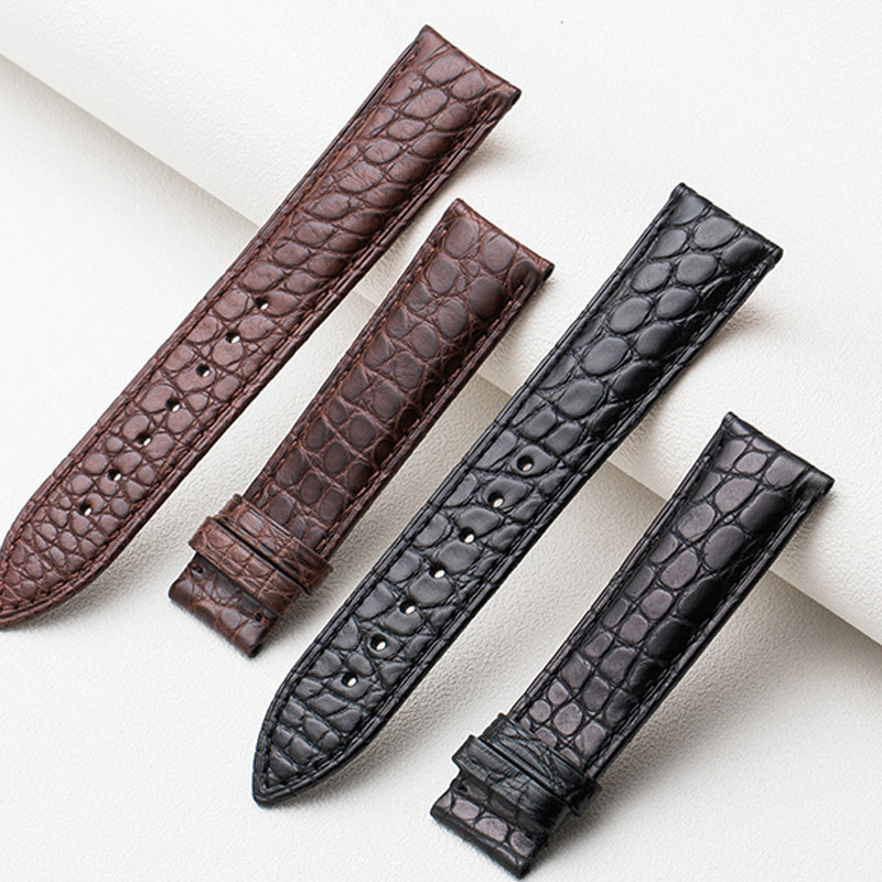 RC73 Alligator Smart Black Vintage Top Grain Luxury 20mm Apple Strap Packaging Brown Machine with Watch for Men Leather Straps