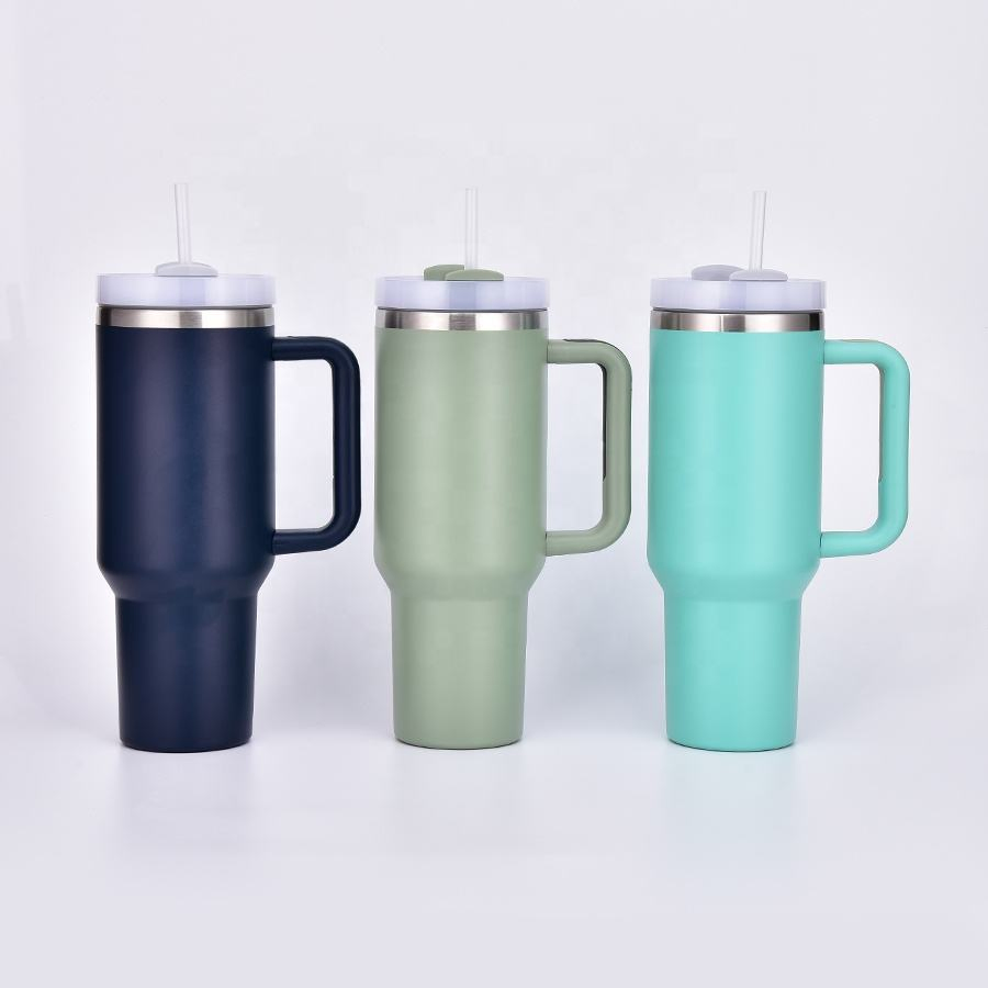 40oz Coffee Cups Wine Tumbler Stainless Steel Wine Tumbler with Lid and Straw