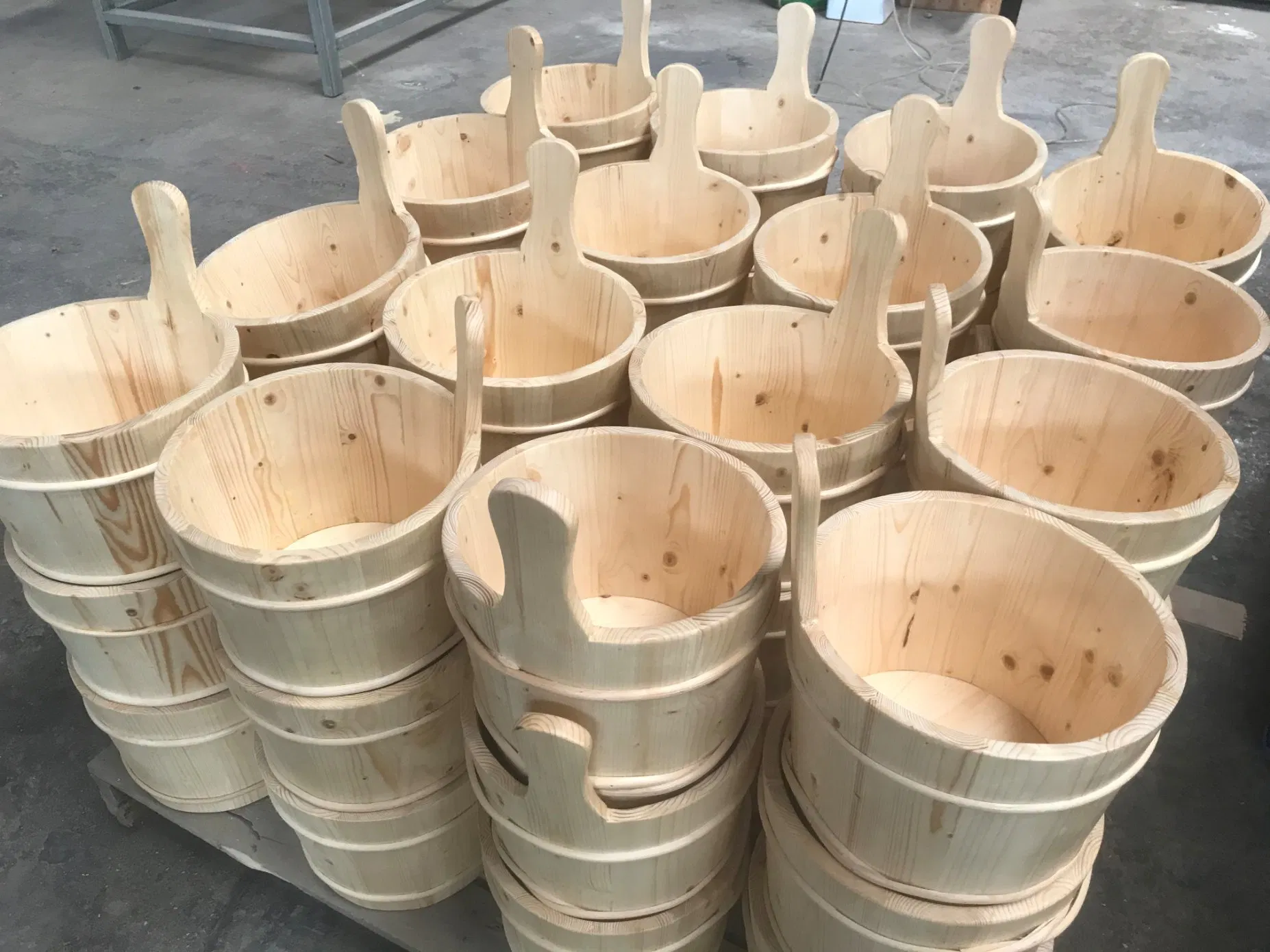 Sauna Bucket with Wax Oil
