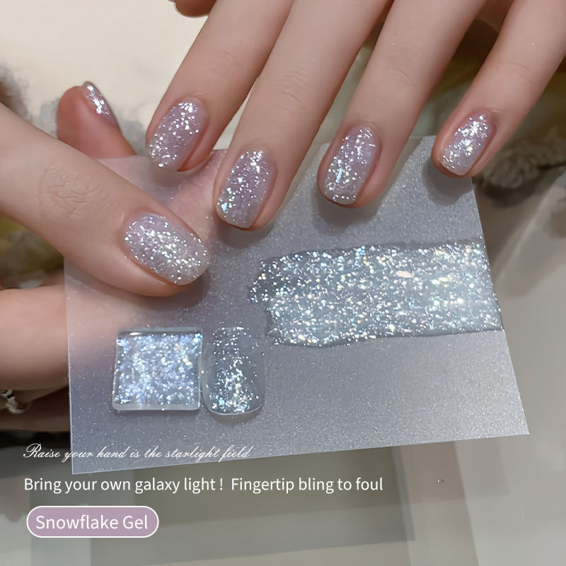 New Winter Snowflaked Lce Snow Fine Flash Versatile UV Gel Nail Polish