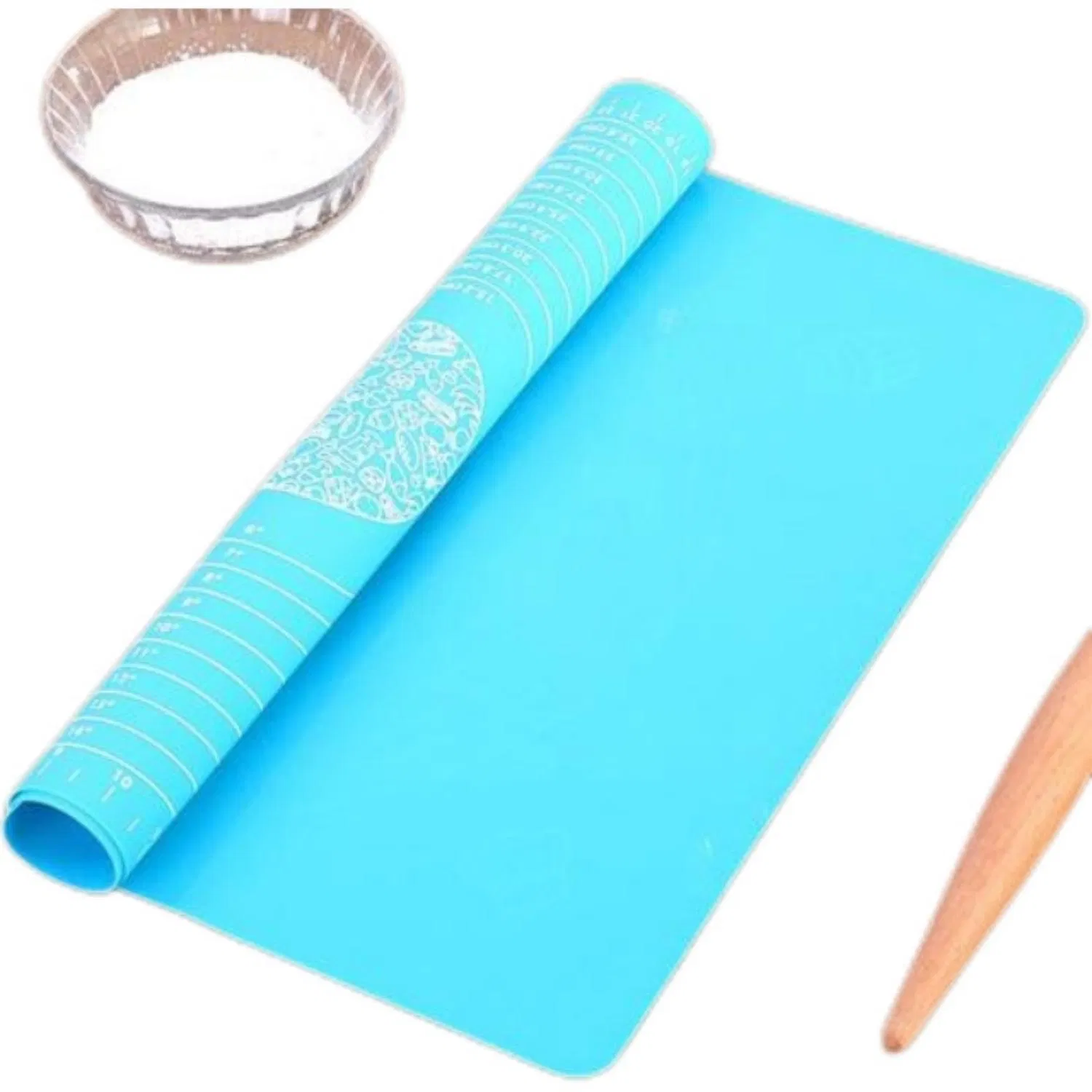 Силиконовый коврик для раскатки теста, антипригарный