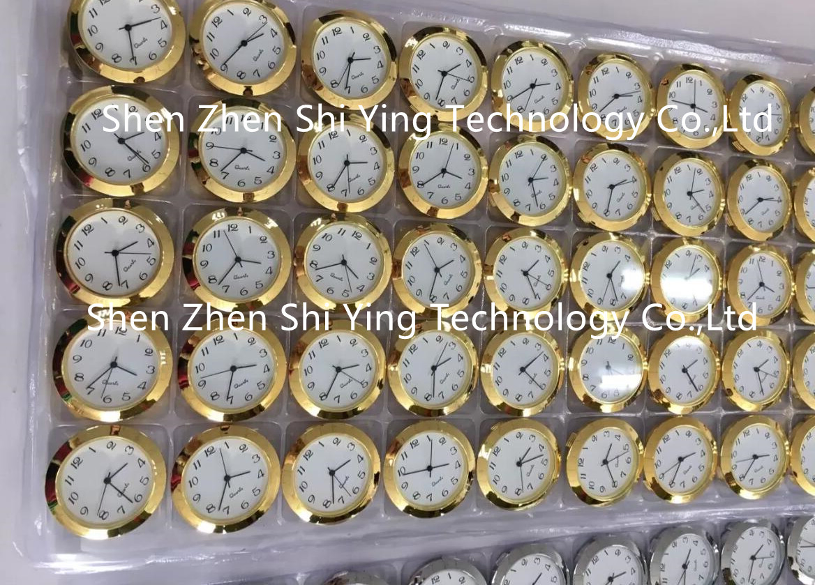 Silver Metal Mini Clock Insert Small Desk Timer Clock Gift