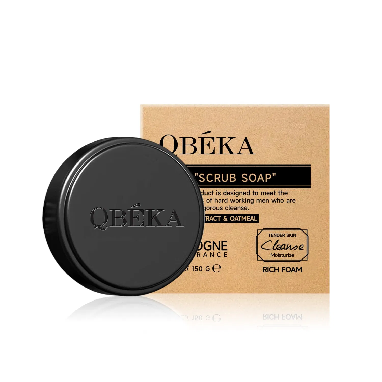 Qbeka Shaving Soap Smooths Beard Hairs Vegan Shavesoap Lightweight Silicone