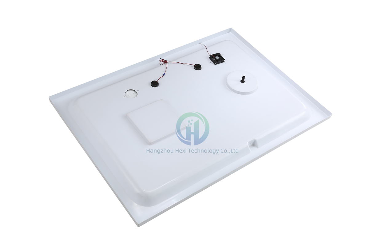 Square Tray Sleek Bathroom Solution with Prefab