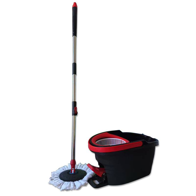Foot Pedal Spin Mop with Dual Buckets and Wringer System