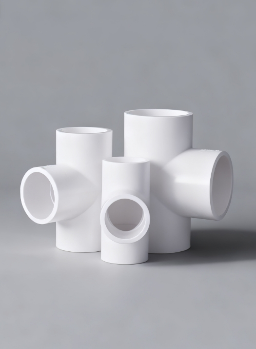 PVC-U Water Pipe Tee Fitting ASTM / AS Standards PVC Plastic Plumbing Pipe Connector