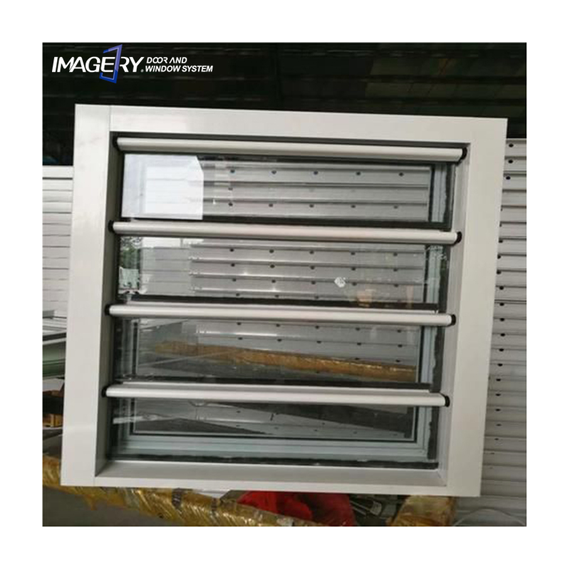 Aluminum Glass Window Shutters Fixed Aluminium Louvres Louver Window for Warehouse