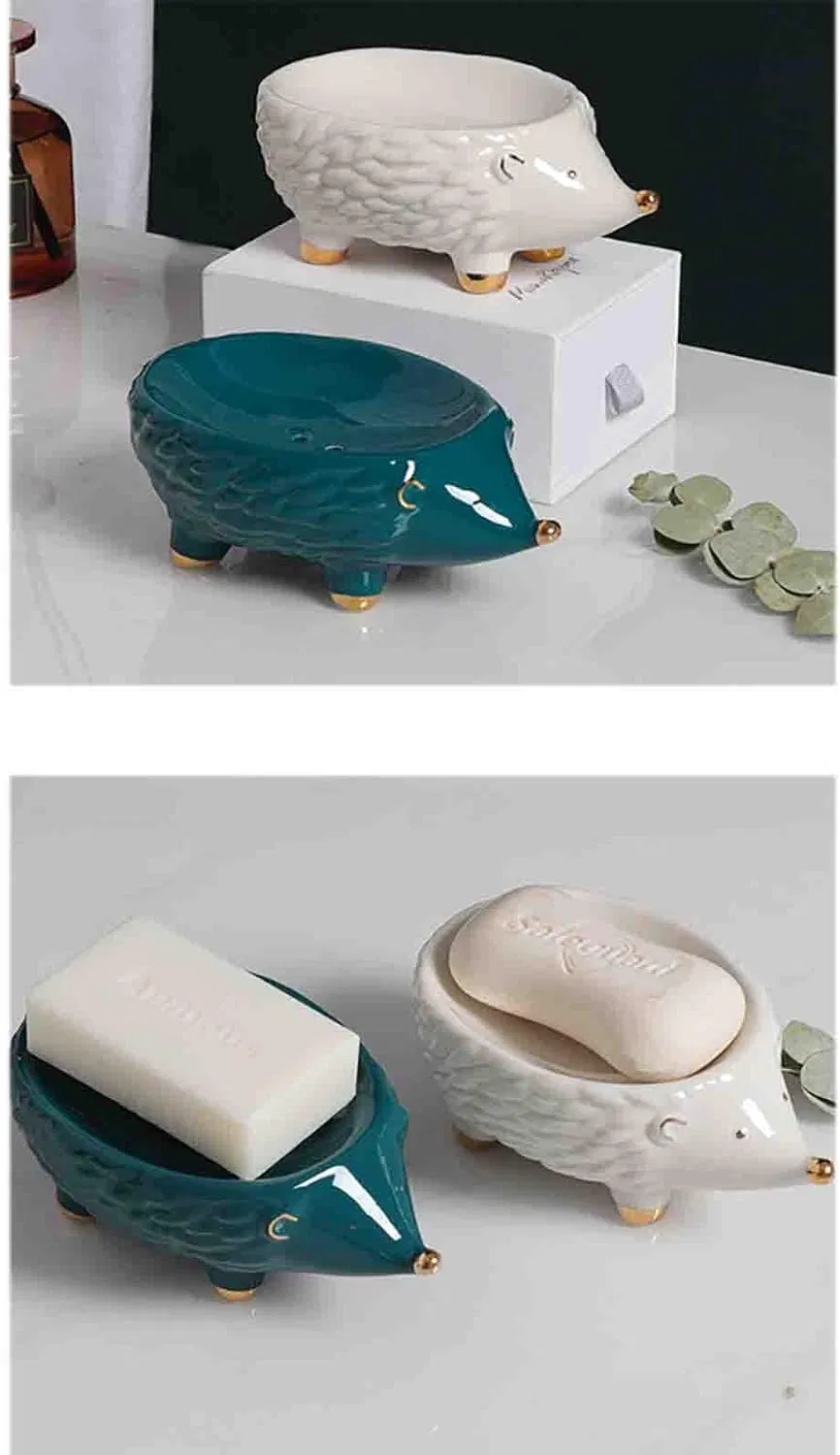 Hedgehog Shaped Soap Dish Ceramic Soap Dish Keep Soap Dry