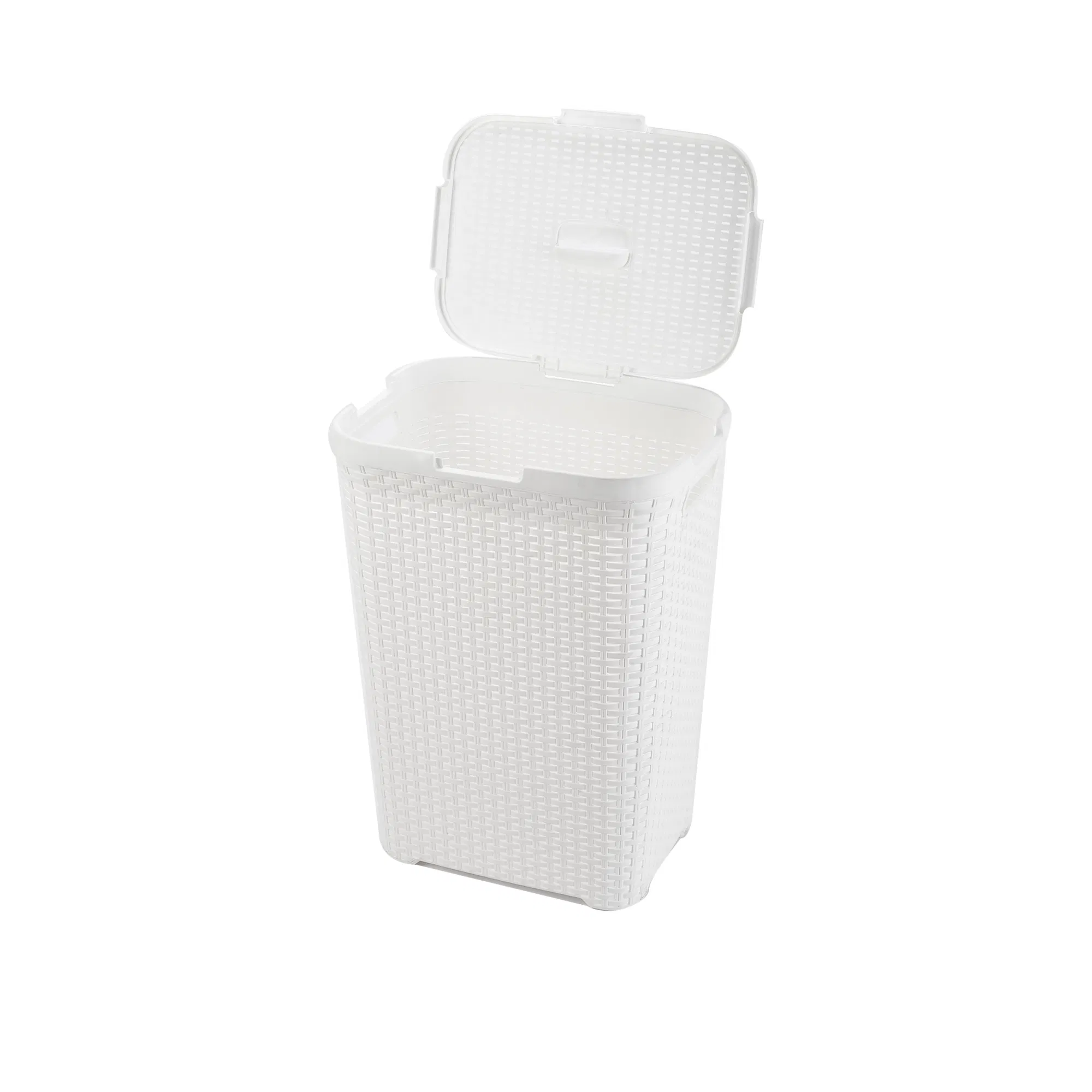 Large Capacity Plastic Laundry Basket White Color