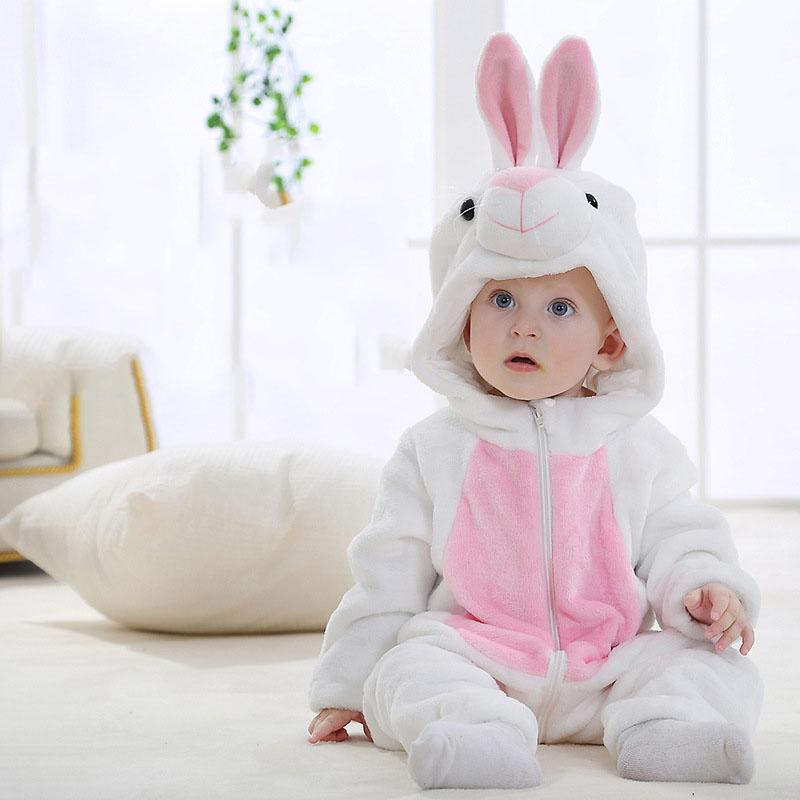 Newborn Baby Cute Onesie Costume Winter Hoodie Clothes Girl 0-18m Boys Jumpsuit Christmas Romper Warm Clothing Pajamas for Kids Overall