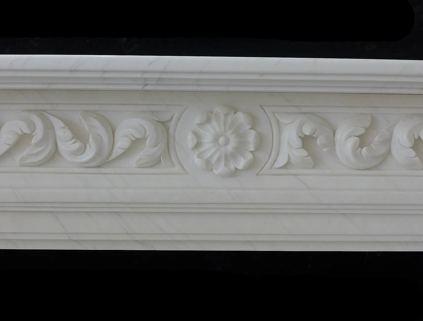 Indoor Carved Cultured Marble Fireplace