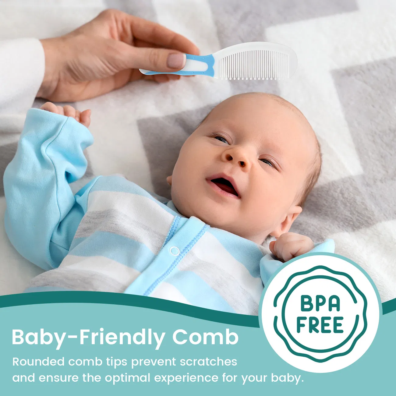 Baby Care Kit, Newborn Grooming Kit with Nail Clippers, Scissors, Hairbrush, Safe Baby Healthcare & Grooming Set for Infants, Toddlers