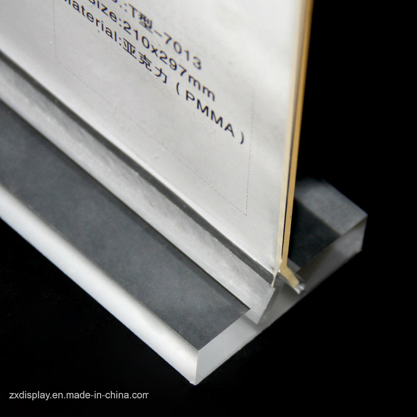 A4 Clear Acrylic Plastic Tabletop Photo Display Frame Menu Sign Holder