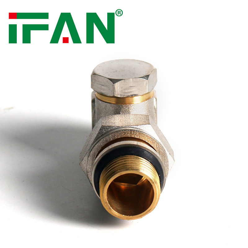 Ifan ISO15875 Brass Radiator Valve 1/2"-3/4'' OEM Brass Straight Return Radiator Valves