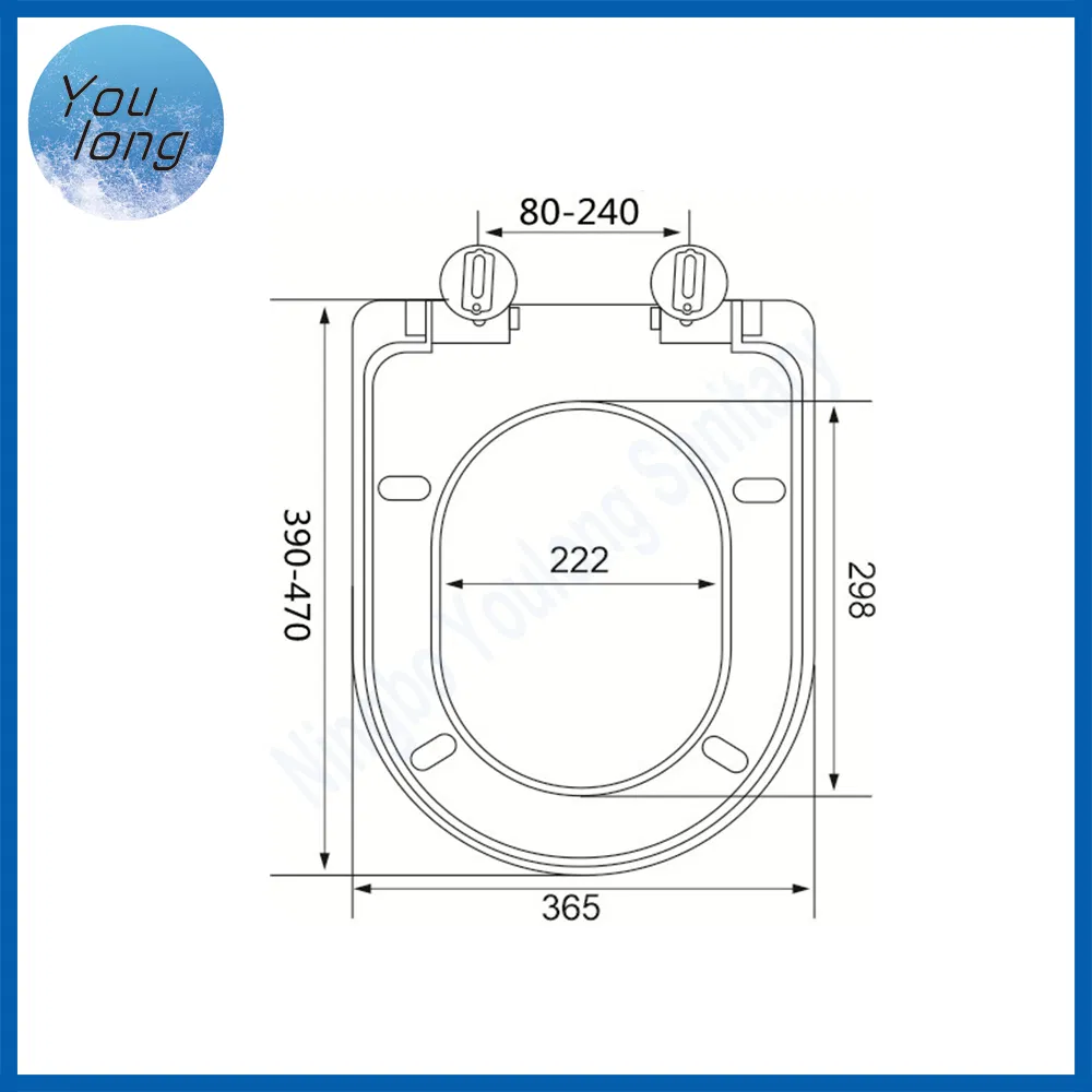 European Modern Sanitary Ware Bathroom Square Wc Cover Toilet Seat