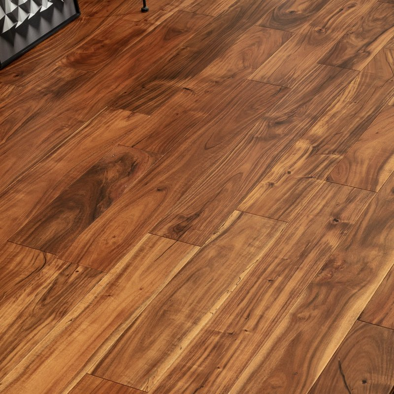 Hotel Indoor Floor Decoration Acacia Solid Wood Floor Natural Wood Wear-Resistant Moisture Proof Hardwood Flooring