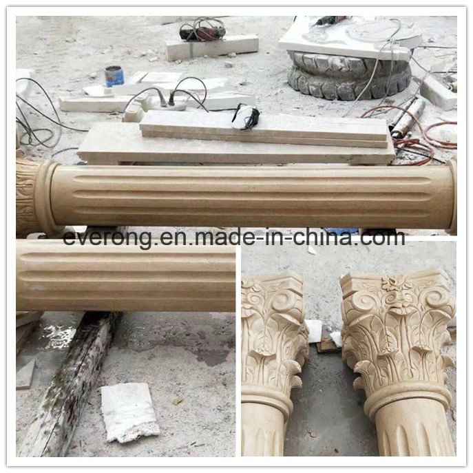 Good Carving Base, Roman Column with Stone Marble Granite Sandstone