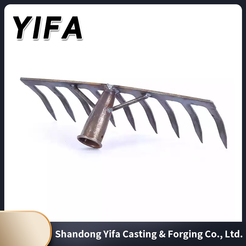 Wood Handle Garden Rake 18teeth Carbon Steel Rakes Grass Leaf Rake Gardening