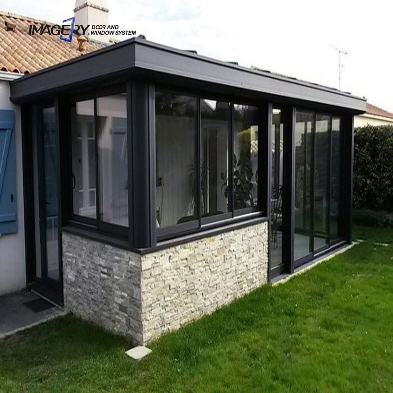 High Quality Double Glass Outdoor Customized Aluminum Frame Winter Garden Sunroom