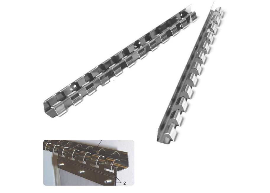 Stainless Steel Hanging Accessory System with Hanger Hardware for PVC Strip Curtains