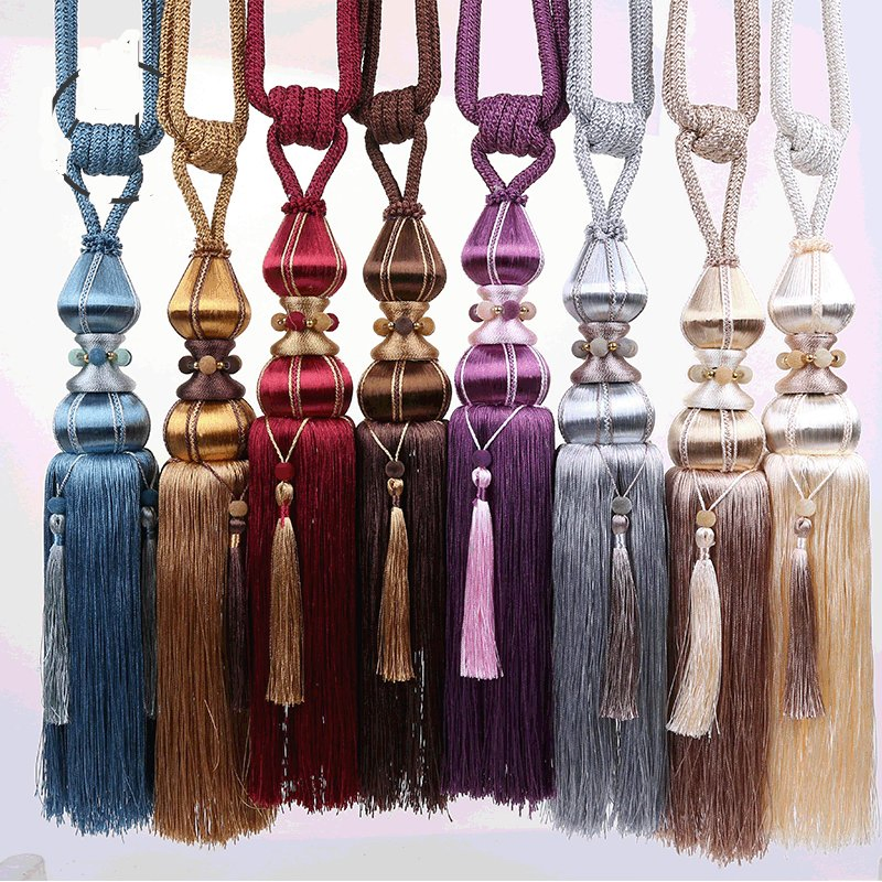 New Style Fashion Design Curtain Tassel Tiebacks Colorful Magnetic Curtain Buttons